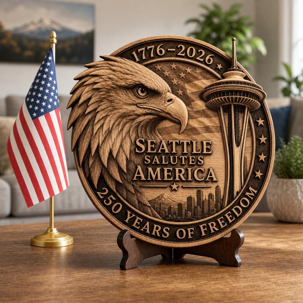 Lot de gravure laser pour le 250e anniversaire des États-Unis, panneaux en bois 3D avec aigle patriotique – Image 6