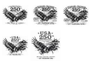 USA 250th Anniversary Laser Engraving File, Patriotic Eagle 3D Board PNG Design
