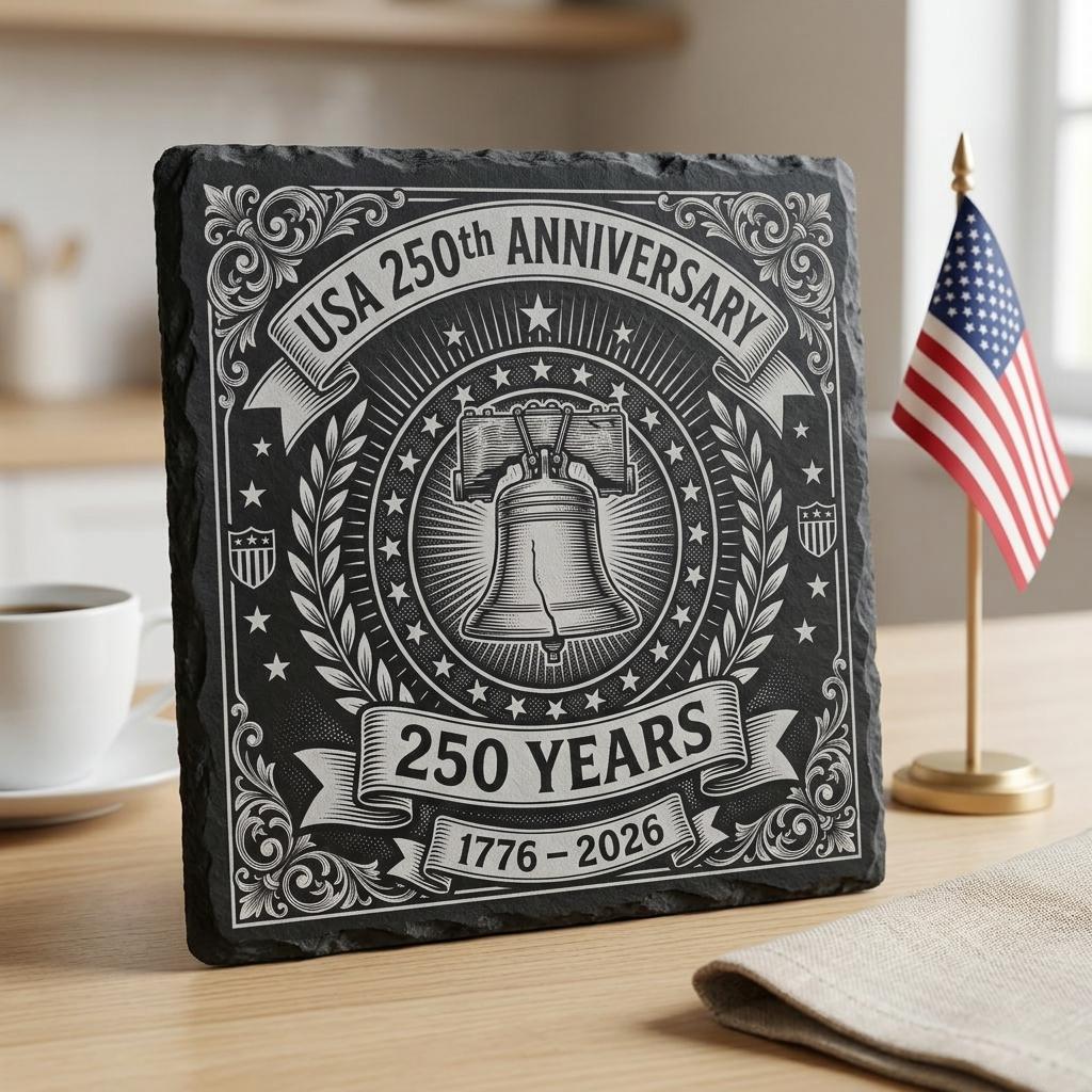 Pack PNG de gravures patriotiques du 250e anniversaire des États-Unis, sous-verres en ardoise – Image 2