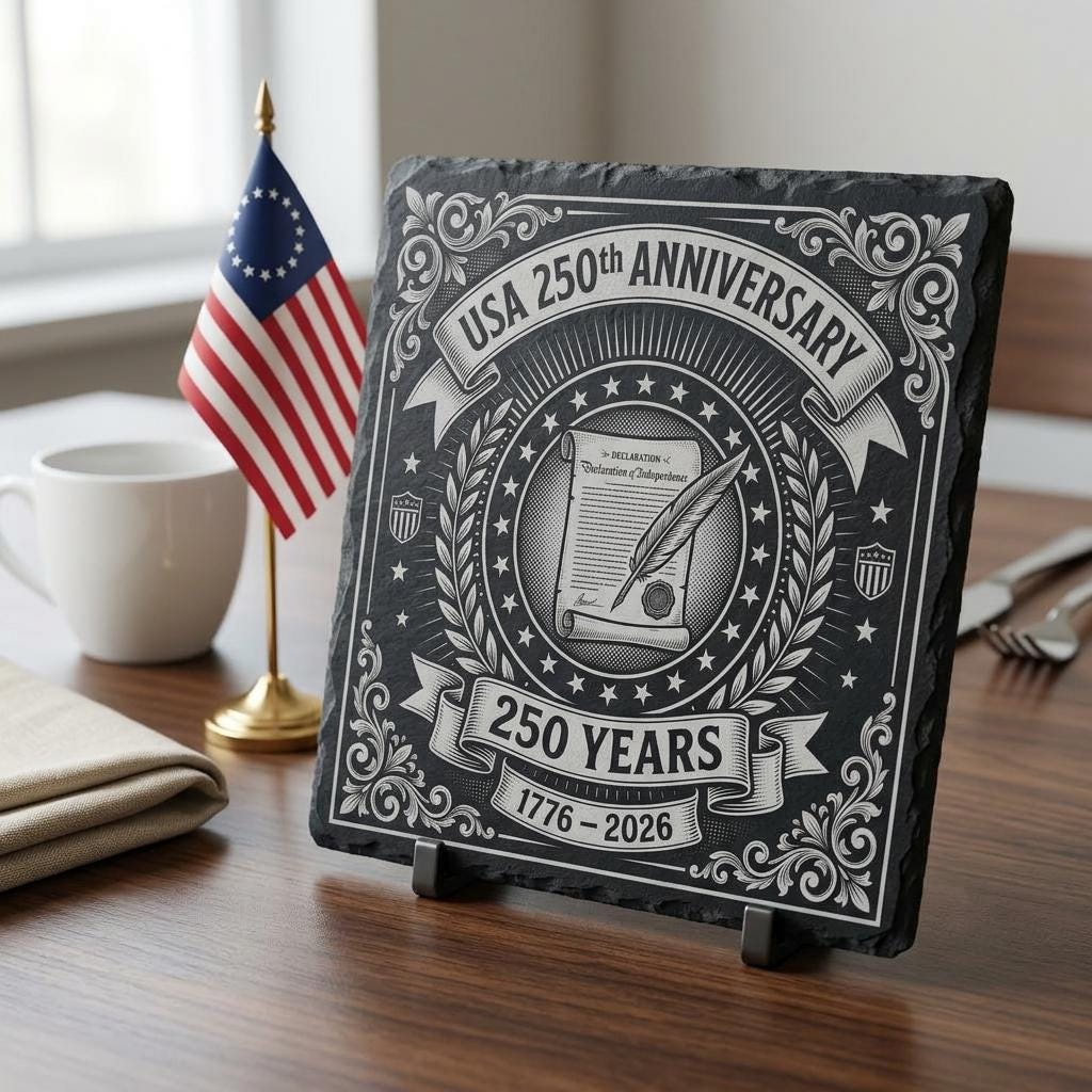 Pack PNG de gravures patriotiques du 250e anniversaire des États-Unis, sous-verres en ardoise – Image 4