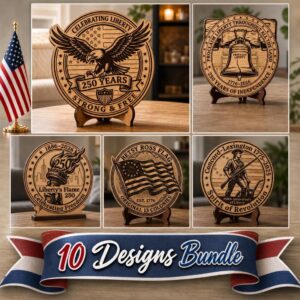 USA 250th Anniversary, Patriotic Laser Engraving Bundle, Liberty Icons