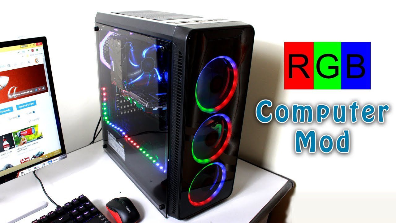 How to Turn Any PC to RGB LED PC | PC Case Modding | X-Creation Laser ...