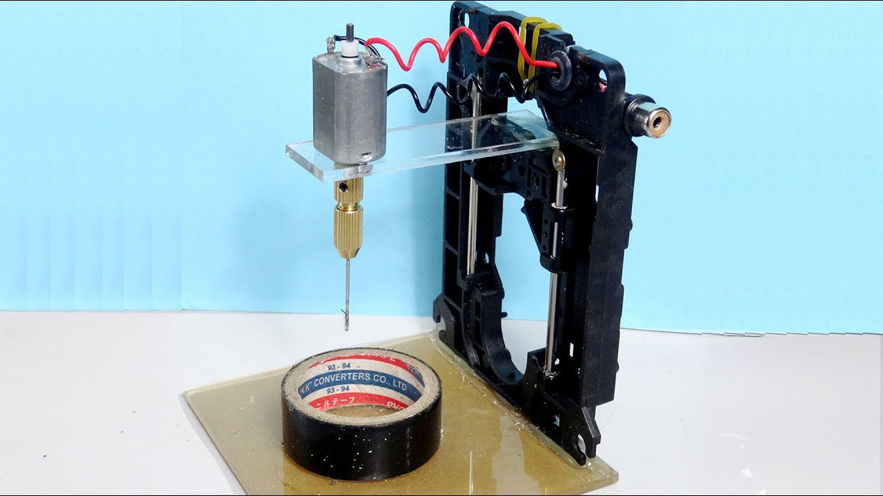 How to make SUPER Mini Drill Press Table using Scrap CD Rom driver | X ...