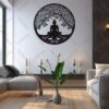 Buddha Meditation Wall Art, Laser Cut File, Wall