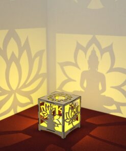 Candle Holder Buddha Meditation Lotus Laser Cut Tea