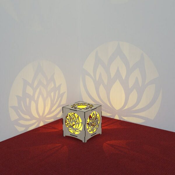 Candle Holder Lotus Pattern Laser Cut Tea light