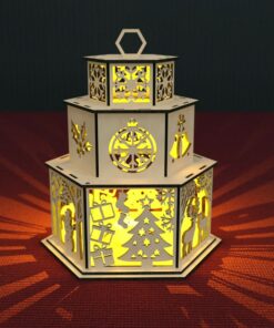 Christmas Candle Holder Laser Cut Tea light Lantern