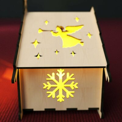 Weihnachtliche Krippe Kerzenhalter Laser Cut – Digital Download