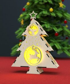 Weihnachtsbaum Laser Cut – Laterne Licht Kerzenhalter Download