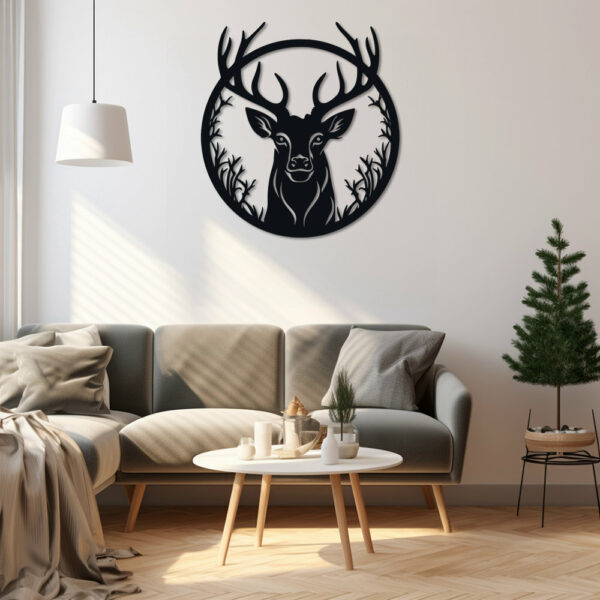 Christmas Wall Art Decor laser Cut File Reindeer