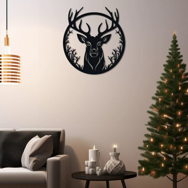 Christmas Wall Art Decor laser Cut File Reindeer