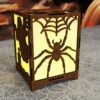 Halloween Candle Holder Laser Cut File Lamp Night