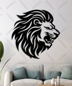 Lion Head Wall Art Laser Cut File wood