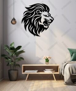 Lion Head Wall Art Laser Cut File wood