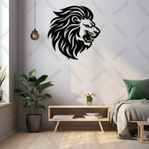 Lion Head Wall Art Laser Cut File wood