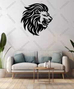 Lion Head Wall Art Laser Cut File wood