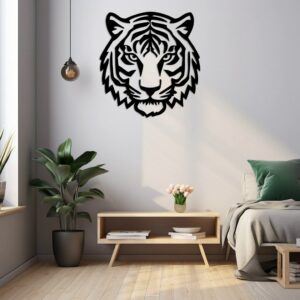Tiger Head Wall Art Laser Cut File, Wall
