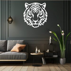 Tiger Head Wall Art Laser Cut File, Wall