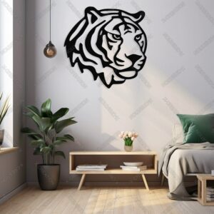 Tiger Head Wall Art Laser Cut File wood