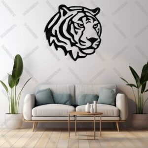 Tiger Head Wall Art Laser Cut File wood