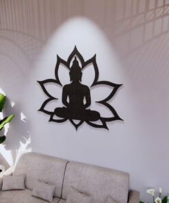 Buddha Meditation Lotus Laserdatei | Wandkunst SVG & DXF