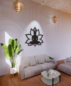 Buddha Meditation Lotus Laserdatei | Wandkunst SVG &