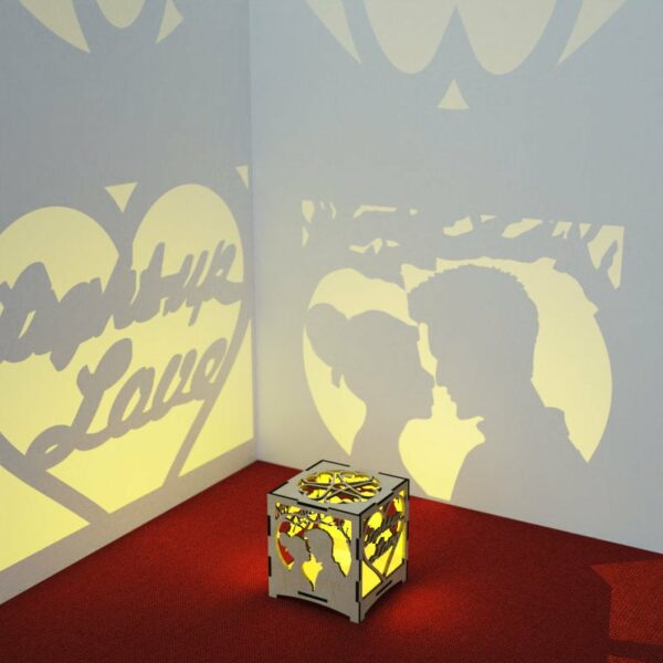 Candle Holder Valentine’s Day Gift Laser Cut Tea