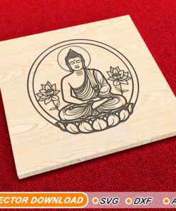 Buddha Meditation SVG | Lasergravur & Cricut Clipart