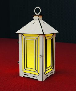 Candle holder Lantern Light Laser Cut File House