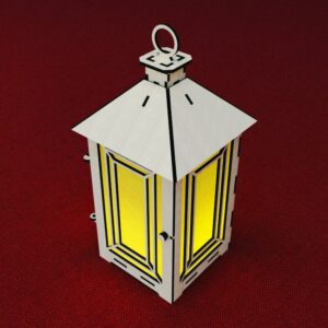 Candle holder Lantern Light Laser Cut File House