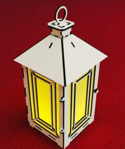 Candle holder Lantern Light Laser Cut File House