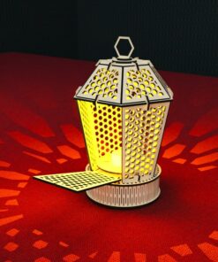 Hexagon Lantern Laser Cut File Candle Holder Night