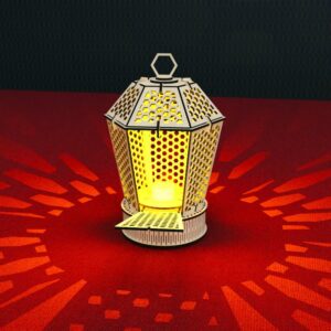 Hexagon Lantern Laser Cut File Candle Holder Night