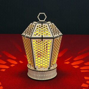 Hexagon Lantern Laser Cut File Candle Holder Night