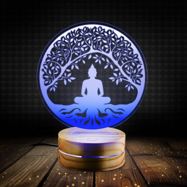 Buddha under Tree Acrylic RGB LED Night Light