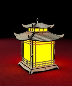 Japanische Pagoda Laterne – Laserdatei Kerzenhalter Download