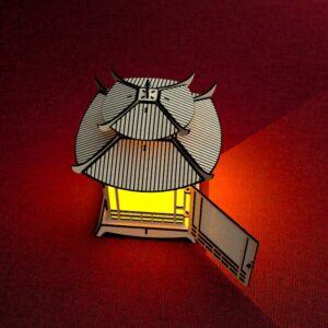 Japanese Pagoda Lantern Laser Cut File Candle Holder