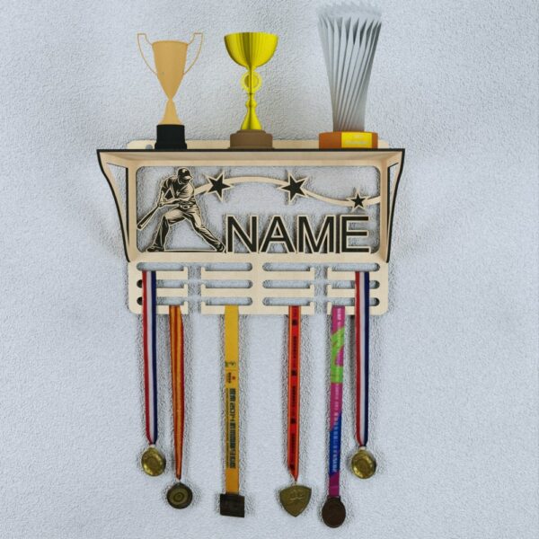 Personalized Baseball Medal and Trophy Display Laser Cut