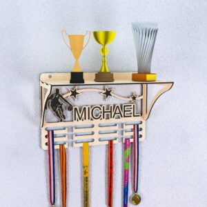 Personalized Basketball Medal and Trophy Display Laser Cut