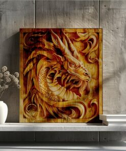 3D Lasergravur PNG | Hochauflösendes Drachen-Design