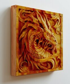 3D Lasergravur PNG | Hochauflösendes Drachen-Design