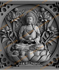 3D Lasergravur PNG | Buddha Design für Lightburn