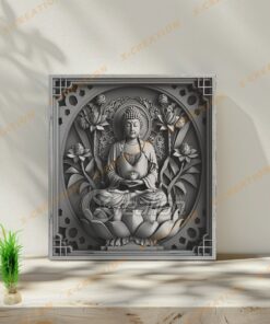 3D Lasergravur PNG | Buddha Design für Lightburn