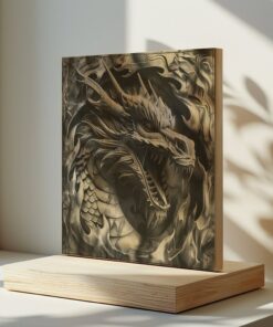 Gravure Laser 3D Dragon | PNG Haute Résolution