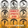 Custom Sports Name Sign Bundle Laser cut file