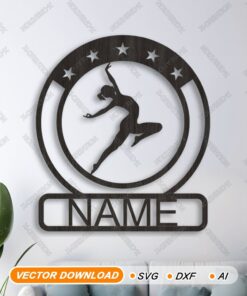 Custom Sports Name Sign Bundle | Lasercut SVG