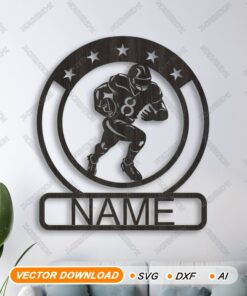 Custom Sports Name Sign Bundle | Lasercut SVG