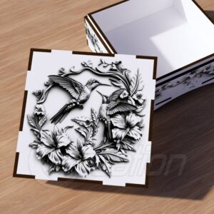 Gift Box Laser Cut File with 3D illusion