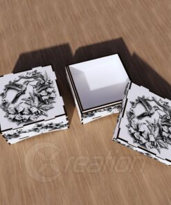 Geschenkbox Kolibris 3D Illusion – Laser-Schnitt Datei Download