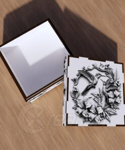 Geschenkbox Kolibris 3D Illusion – Laser-Schnitt Datei Download